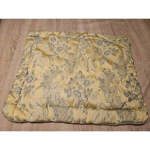 Croscill Home Yellow Floral  Damask Pillow Sham Pillowcase Standard Size